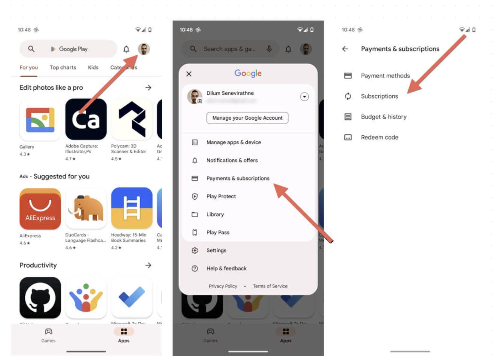 Manage and cancel your Saino subscription from Google Play