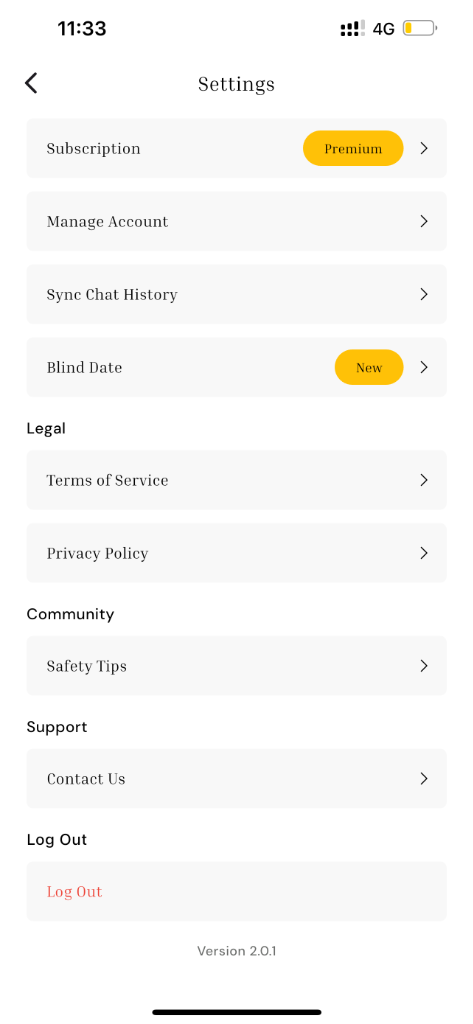 Navigating to Sync Chat History in Settings